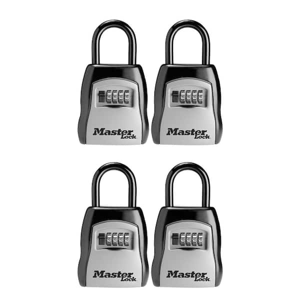 Master Lock Lock Box, Resettable Combination Dials, 4 Pack