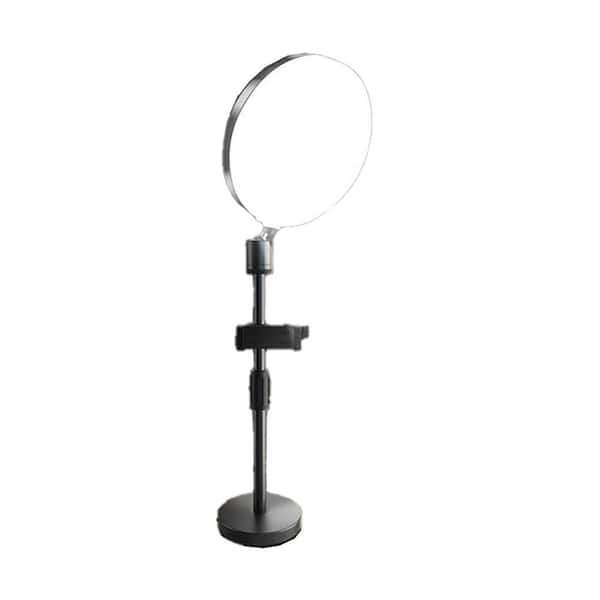 24.4 in. Black Ring Light with Stand Full Screen Remote Control Touch Zoom Dimmable Phone Holder Adjustable