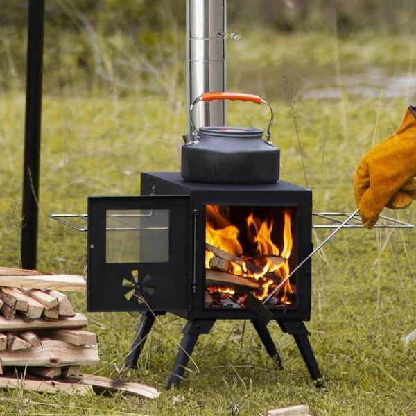 Hot Tent Small Tent Wood Burning Stove AOPSPS Camping Stove For - Main Image