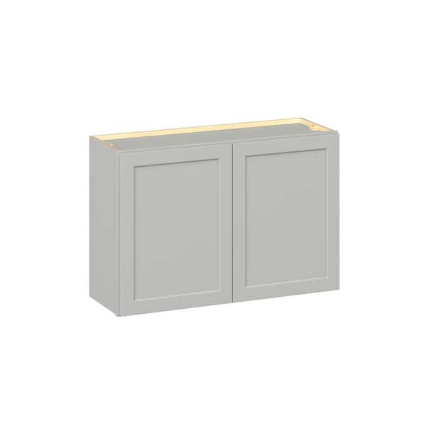 Emerson Whisper Gray Wall Bridge 2 door Ready to Assemble Kitchen Cabinet (36 in. W x 24 in. H x 12 in. D)