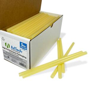 10 in. Glue Sticks Professional High Performance Packaging Industrial Bond High Temp Hot Amber (5 lbs. Bulk Pack)