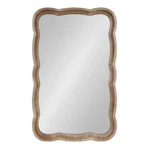 Medium Rectangle Rustic Brown American Colonial Mirror (38 in. H x 23.5 in. W)