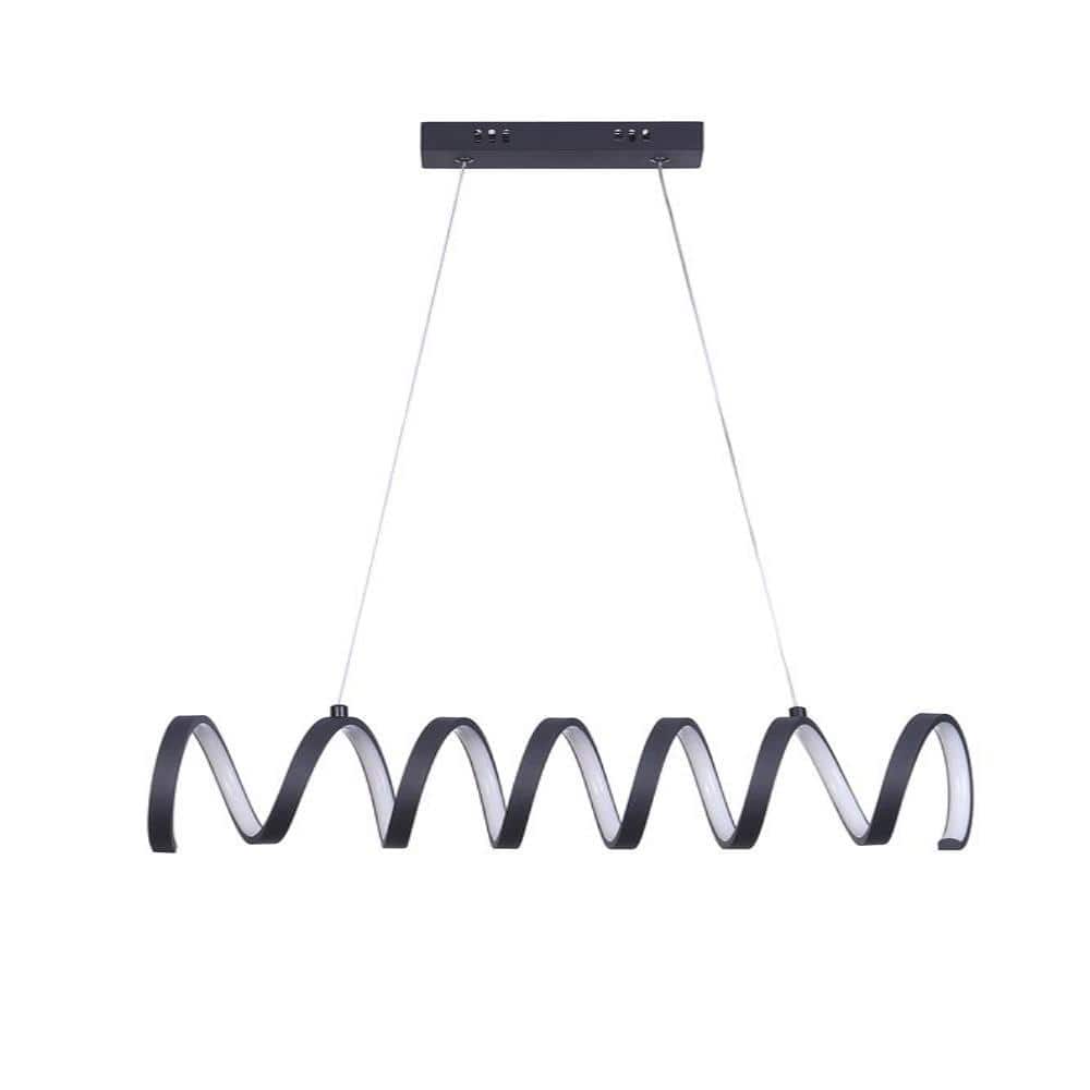 1 Light Aluminum Spiral Loop Modern Clear Ceiling Pendant with Adjustable Suspension Wire price history on PriceWatchPro