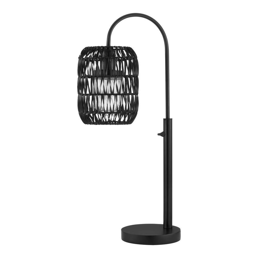 Hampton Bay Emmett 30 in. Black Outdoor/Indoor Table Lamp HDP06526BL