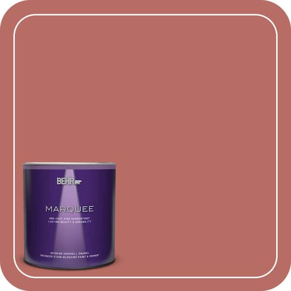 BEHR MARQUEE 1 qt. #MQ4-34 Hacienda Tile One-Coat Hide Eggshell Enamel Interior Paint & Primer