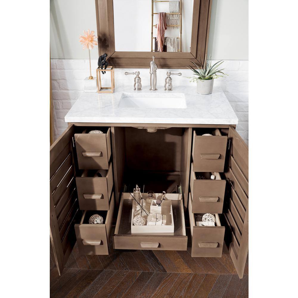 Portland 36" Whitewashed Walnut Single Bathroom Vanity