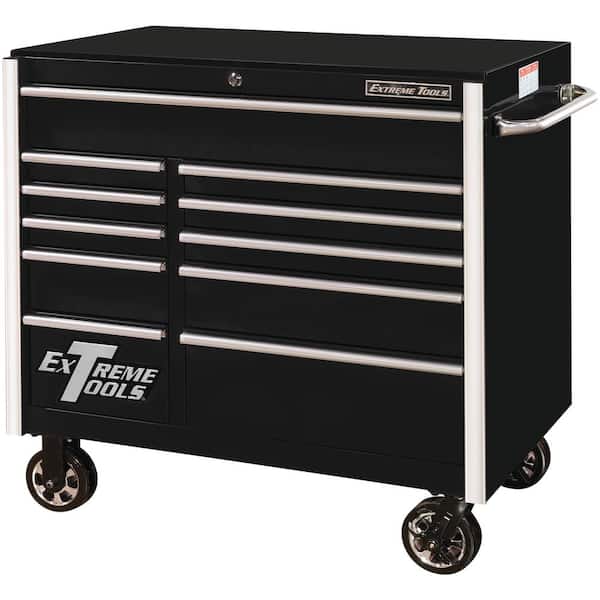 Extreme Tools RX Series 41 in. 11-Drawer Roller Cabinet Tool Chest in Black