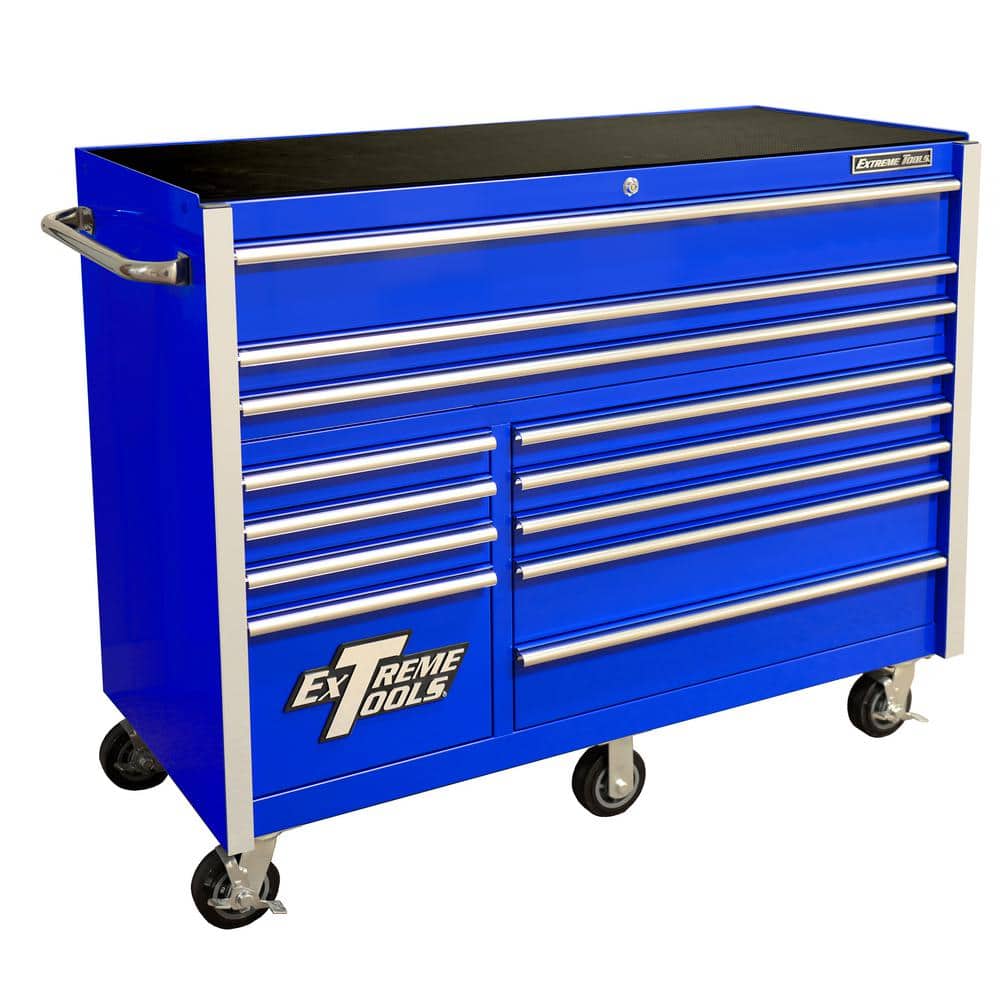 Extreme Tools THD Series 55 in. 12-Drawer Roller Cabinet Tool Chest in Blue  THD552112RCBL - The Home Depot