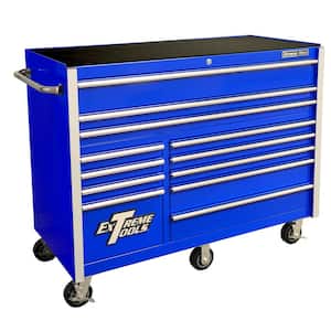 THD Series 55 in. 12-Drawer Roller Cabinet Tool Chest in Blue