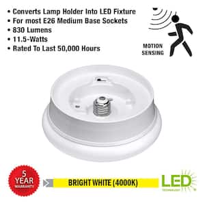 Spin Light 7 in. Motion Sensor Closet Light Garage LED Flush Mount Ceiling Light 830 Lumens 4000K Bright White