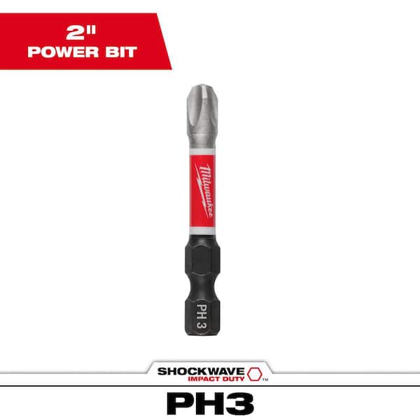 SHOCKWAVE Impact Duty 2 in. Phillips #3 Alloy Steel Screw Driver Bit (1-Pack)