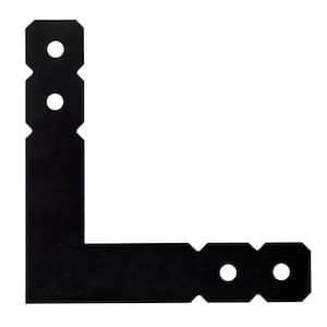 OHL 12 in. x 12 in. Black Powder-Coated Ornamental Heavy L Angle