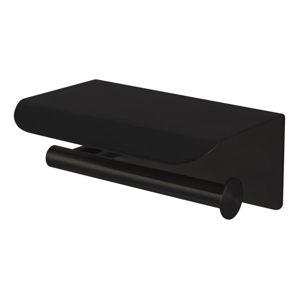 Maddox Wall-Mount Toilet Paper Holder with Shelf in Black price history on PriceWatchPro
