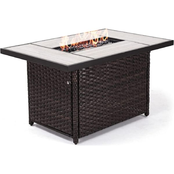 Trustmade 43 in. 50,000 BTU Outdoor Metal Rectangle Propane Gas Fire