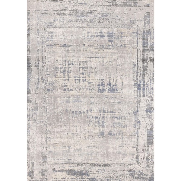 Beige 8 ft. x 11 ft. Woven Abstract Rectangle Indoor Area Rug