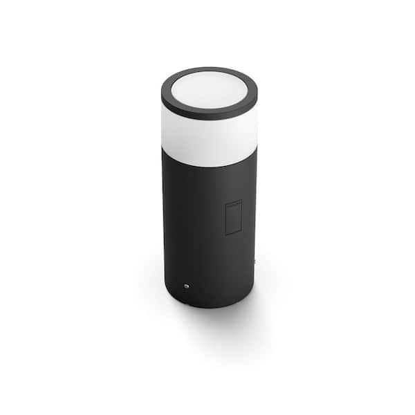 Calla Outdoor Low Voltage Black 640 Lumen Plug In Color Changing Integrated LED Smart Bollard Light Extension 1-Pack