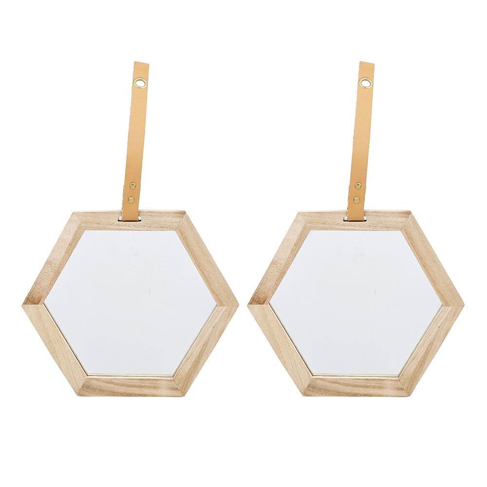 Beige Brown 11 in. W x 10 in. H Glam Octagon Wood Framed Mirror Wall Mirror Wall Decor Mirror Bathroom Vanity Mirror price history on PriceWatchPro
