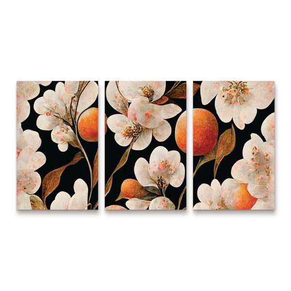 Trademark Fine Art Tree Child Wild Oranges Multi Panel Unframed Photography Wall Art 19 in. x 36 in.