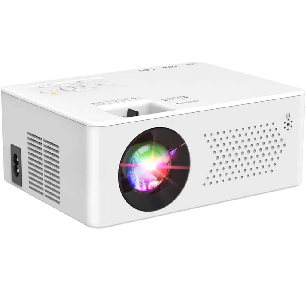 1920 x 1080 Full HD Mini Portable Bluetooth Projector with 9500 Lumens & Compatible TV, HDMI, iOS, Android, USB -  Lukyamzn, PH012LT015