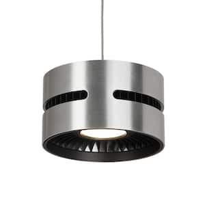 Oxford 5 in. 1 Light 20-Watt Brushed Nickel Integrated LED Pendant Light