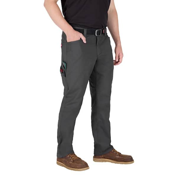 Milwaukee Men's 38 in. x 34 in. Gray Cotton/Polyester Work Pants