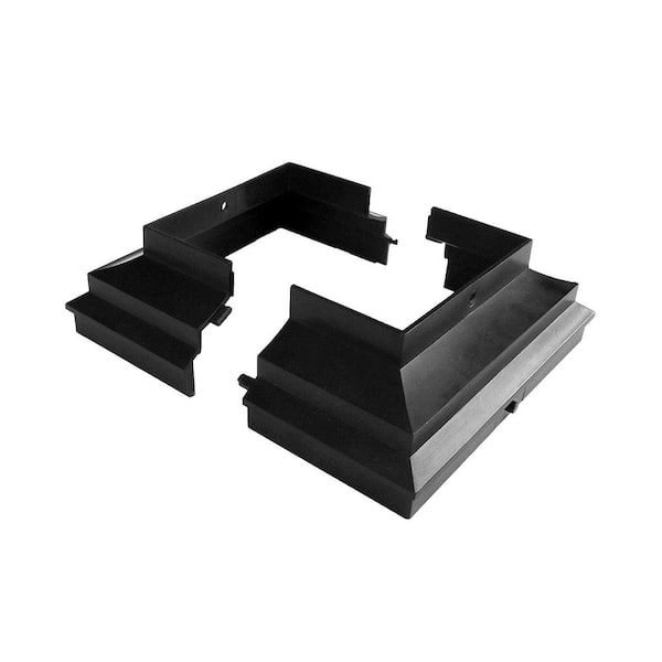 NUVO IRON 4 in. x 4 in. Black Plastic Post Base Skirt and Post Cap Adapter (12-Pack)