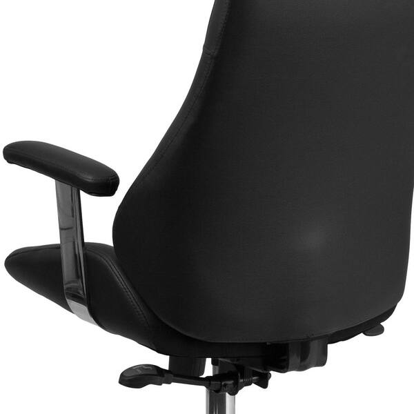 flash furniture high back black leather executive swivel office chair