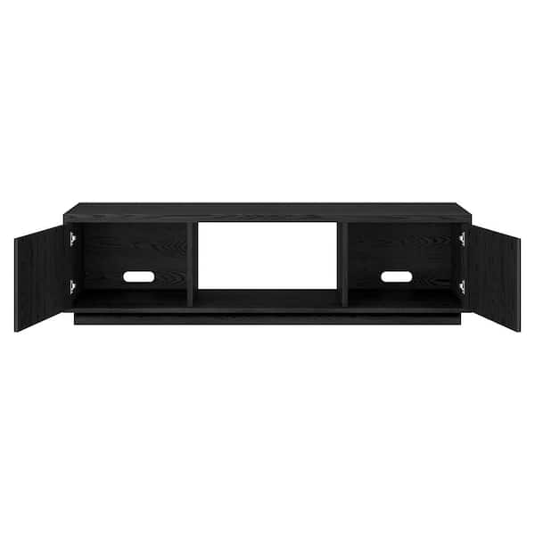 Reviews for Meyer&Cross Dorian 58 in. Black Grain TV Stand Fits