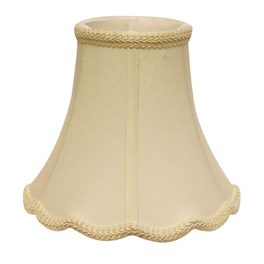 8 in. White Shantung Fabric Bell Lamp Shade with Screw On Fitter price history on PriceWatchPro