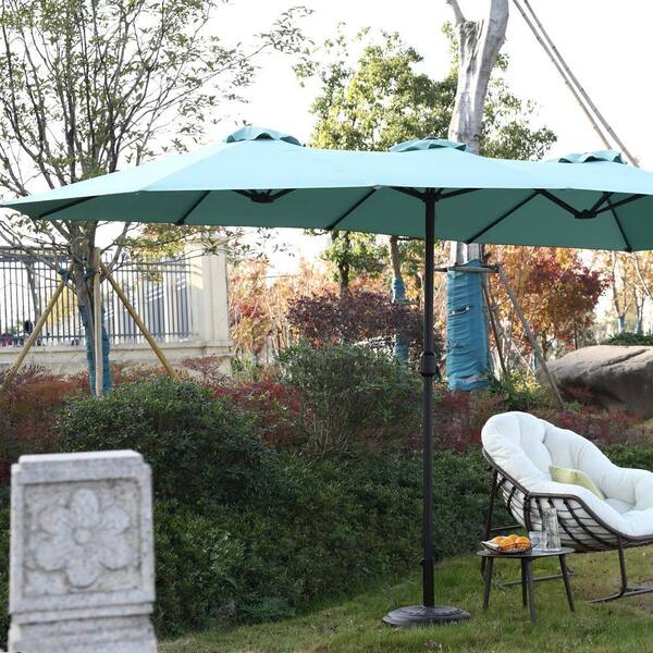 large green patio umbrella Business & Pleasure Co. The Unrivaled in its size and beauty PHI VILLA 15ft Large Outdoor