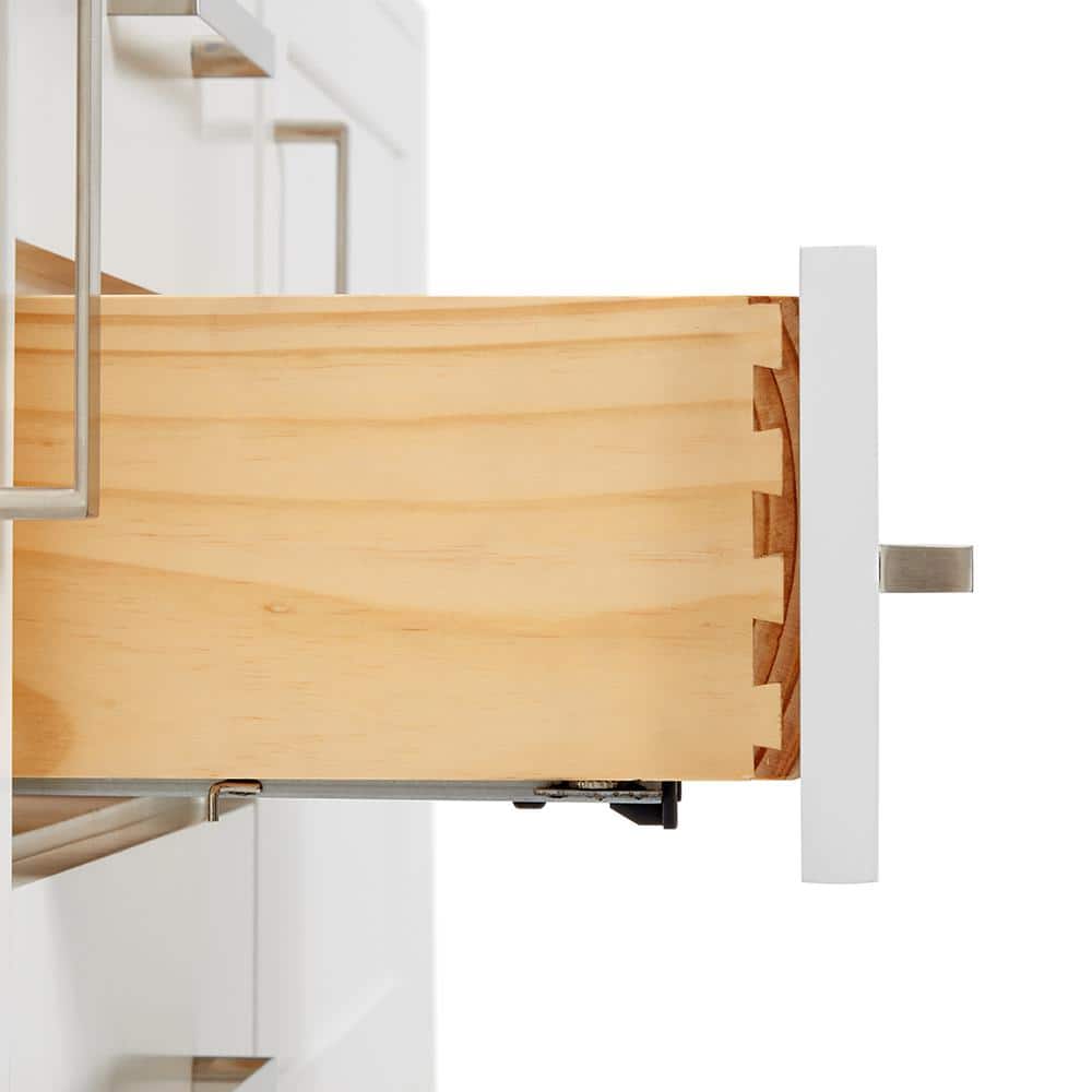 Bayhill 55'' White Solid Wood Freestanding Vanity