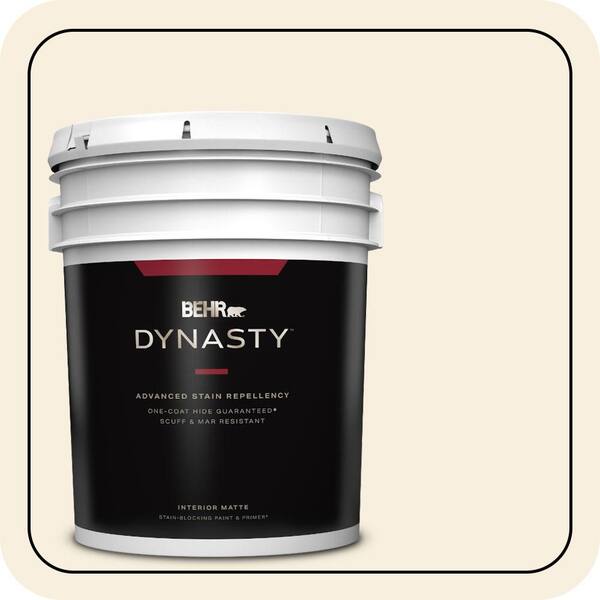 BEHR DYNASTY 5 gal. #290A-1 Angel Food Matte Interior Stain-Blocking Paint & Primer