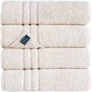 4-Piece Sea Salt Turkish Cotton Bath Towels