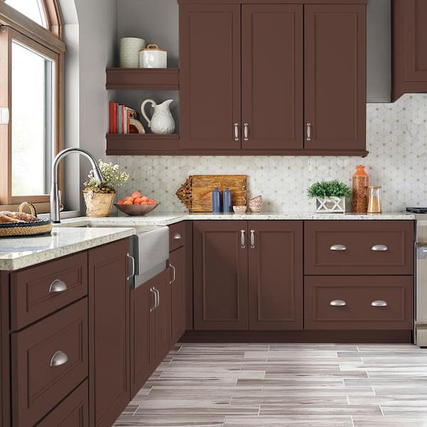 1 gal. #S-G-740 Brown Eyes Semi-Gloss Enamel Interior/Exterior Cabinet, Door & Trim Paint