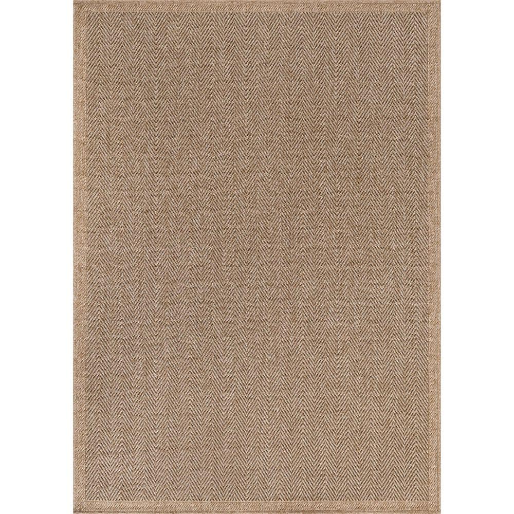 Odyssey Natural 10 ft. x 14 ft. Striped Chevron Easy Jute Washable Modern Indoor Outdoor Area Rug price history on PriceWatchPro