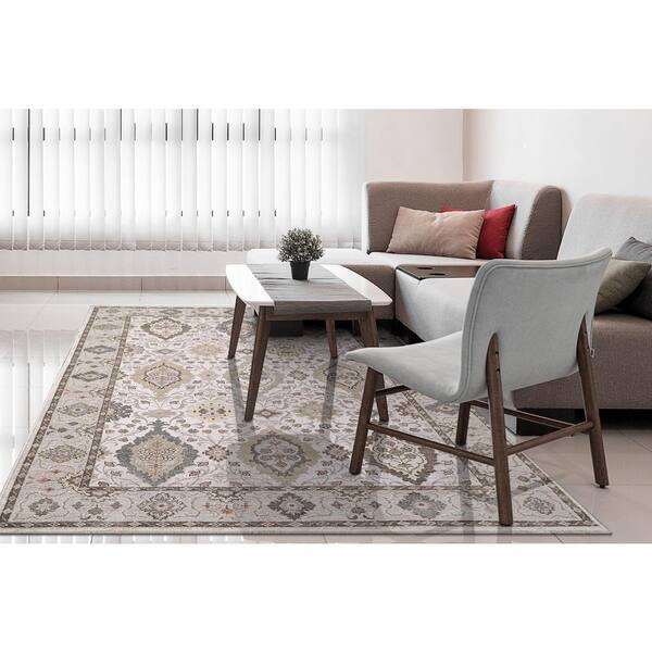 Mood 3 ft. X 5 ft. Blue/Multi Oriental Indoor Area Rug