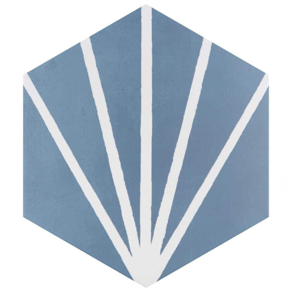Horizon Dusk Hex Azul 7-3/4 in. x 9 in. Ceramic Floor and Wall Take Home Tile Sample price history on PriceWatchPro