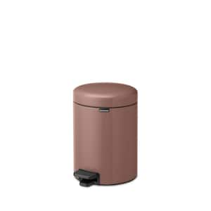 NewIcon 1.3 Gal. (5 l) Satin Taupe Step-On Trash Can