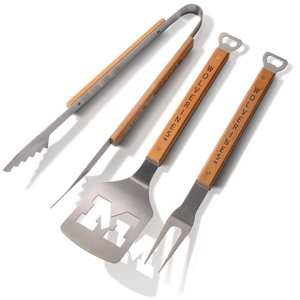 YouTheFan NCAA Michigan Wolverines Classic Series 3-Piece BBQ Set