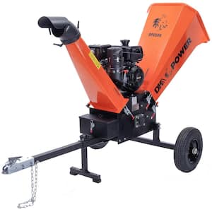 6 in. 14 HP Gas Powered Kohler Engine Certified Commercial Chipper Shredder with Extended Axles and Trailer Tow Hitch