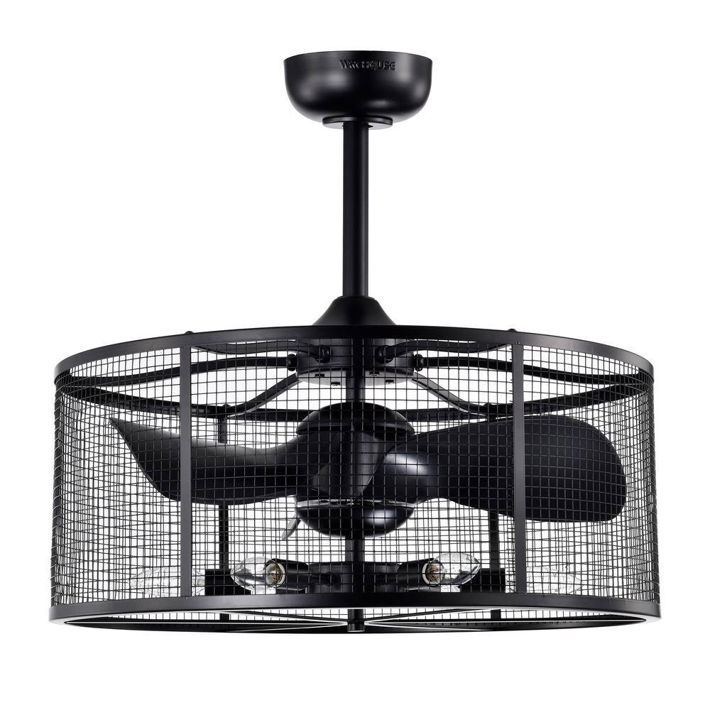 Anlo 23.6 in. 6-Light Indoor Matte Black Finish Ceiling Fan with Light Kit price history on PriceWatchPro