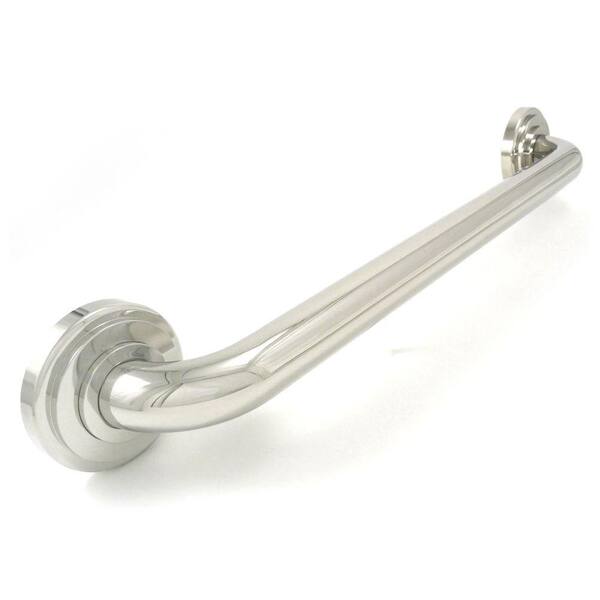 WingIts Platinum Designer Series 36 in. x 1.25 in. Grab Bar Bevel in Polished Stainless Steel (39 in. Overall Length)