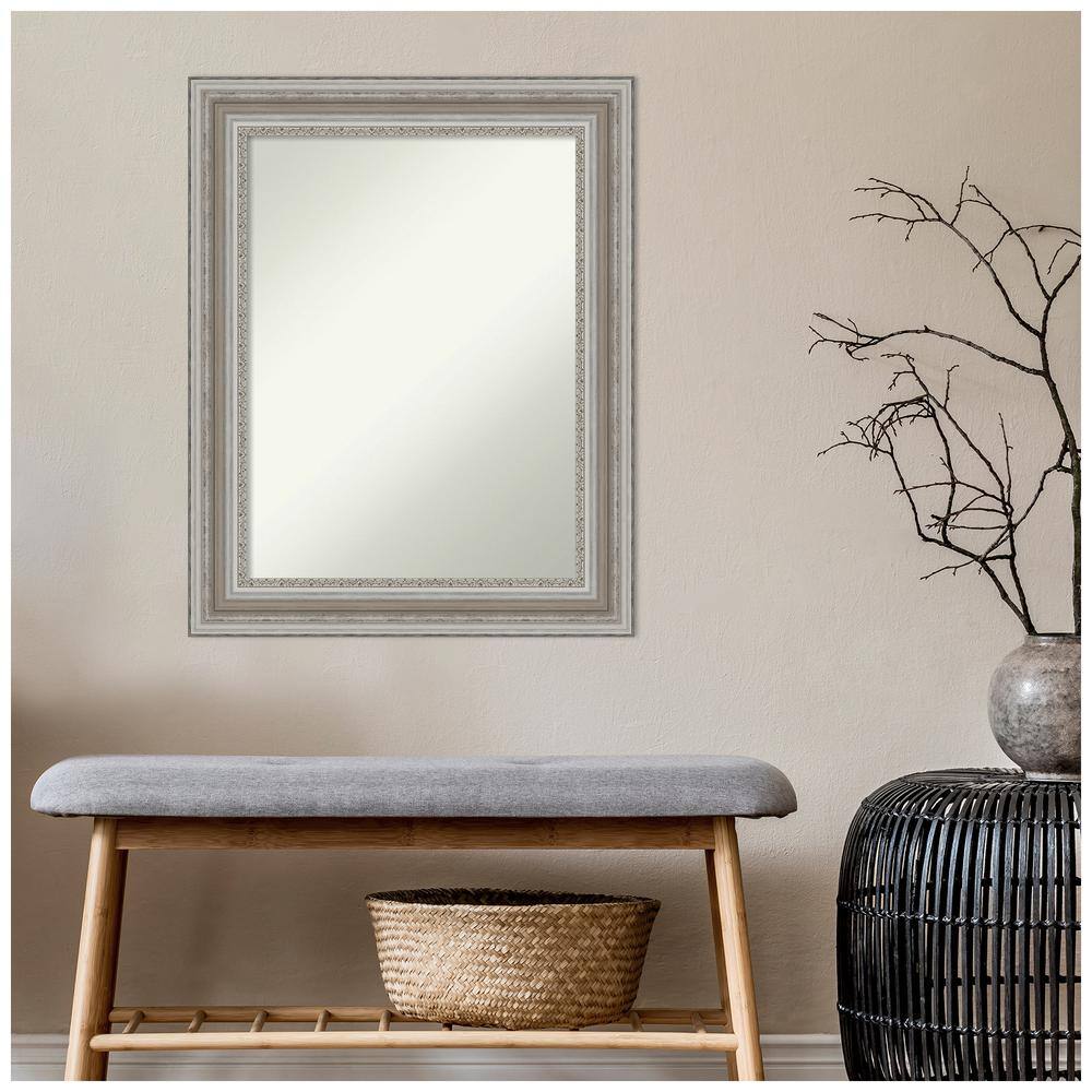 Parlor Silver Rectangular Bathroom Vanity Wall Mirror
