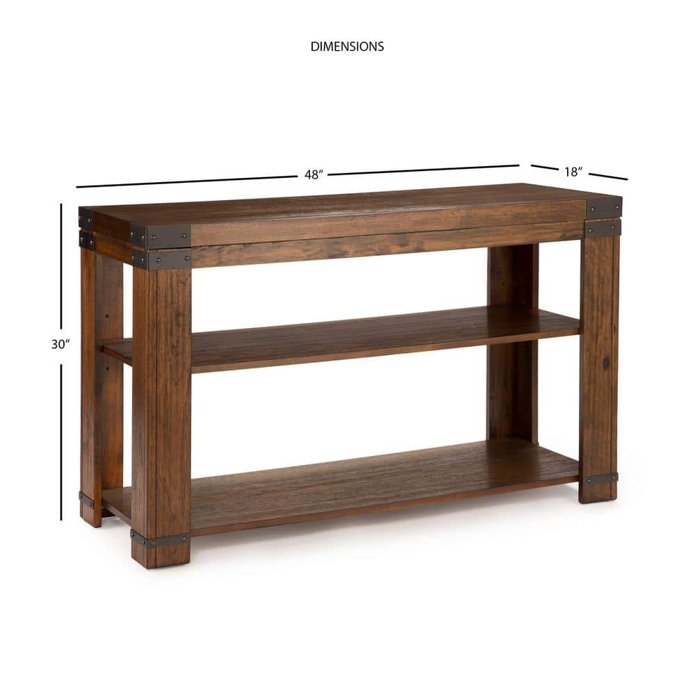 Arusha Medium Cherry Solid Wood Console Table with Storage