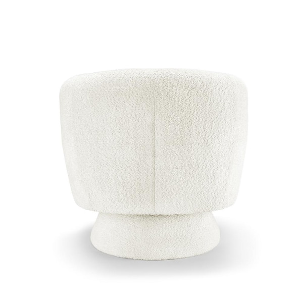 White sherpa swivel discount chair