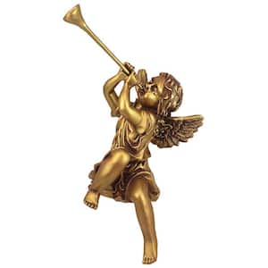 13.5 in. H Trumpeting Angels of St. Peters Square Girl Angel Statue