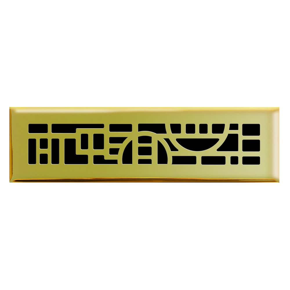 2 in. x 12 in. Cosmopolitan Floor Register in Polished Brass price history on PriceWatchPro