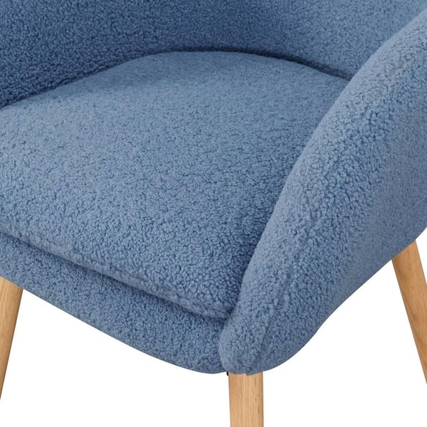 Convenience Concepts 310141FBE Take A Seat Churchill Accent Chair with Ottoman Blue