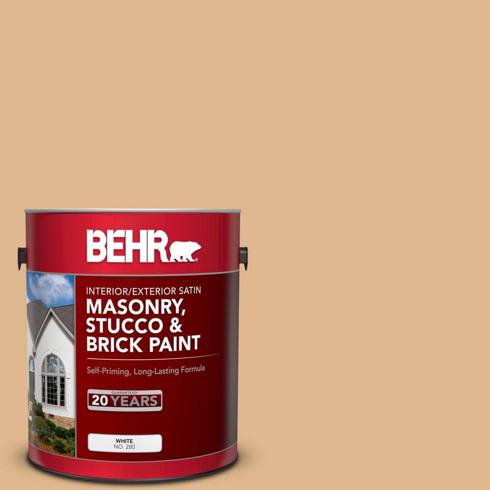 1 gal. #MS-28 Moccasin Satin Interior/Exterior Masonry, Stucco and Brick Pa