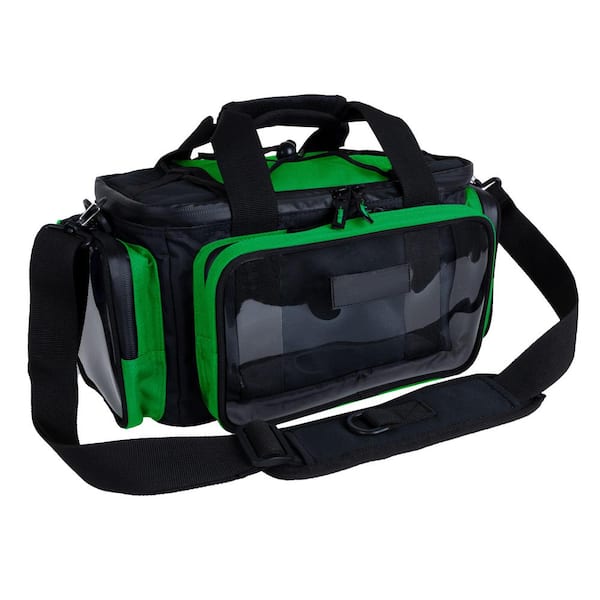 Green Soft Sided Canvas Fishing Tackle Box and Utility Bag Adjustable  Shoulder Strap, Bottler Holder, Water Resistant